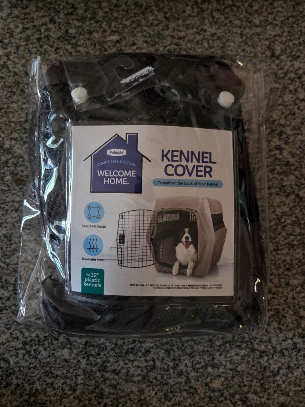 Petmate Kennel Cover Fits 32" Plastic Kennels Stretch Fit Crate Cover New